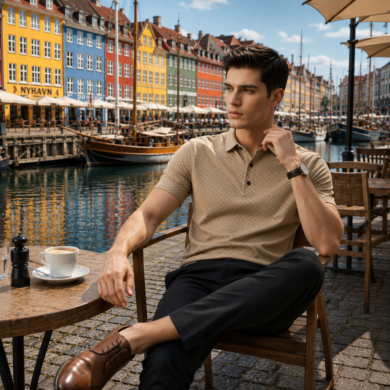 Logan Waffle Polo