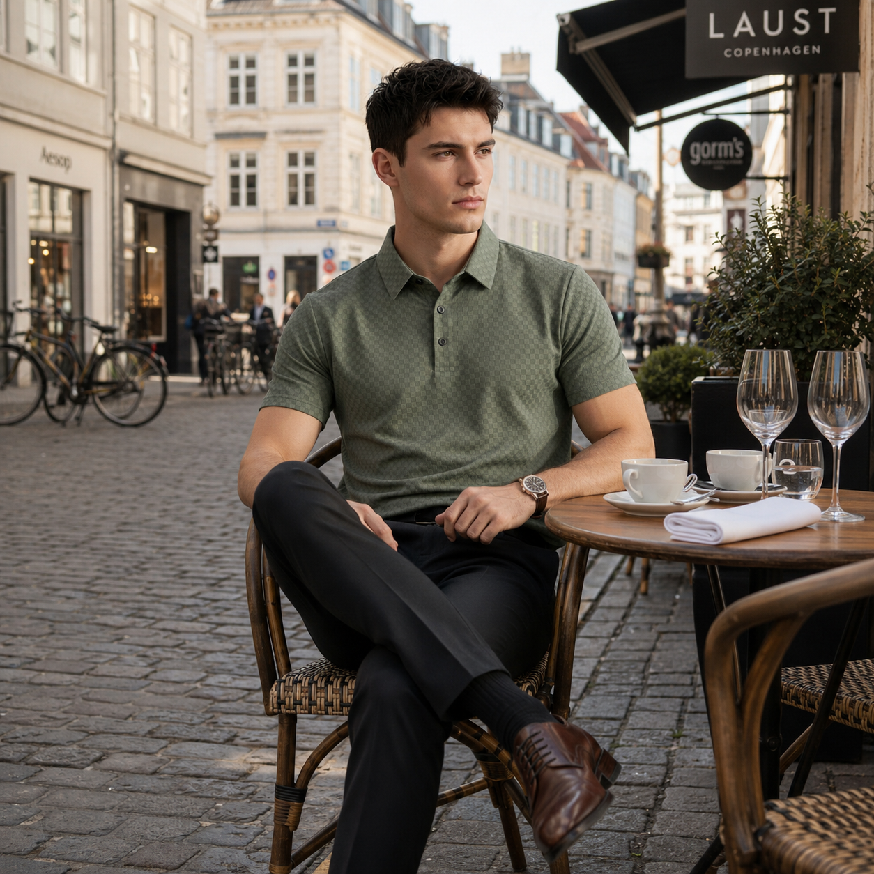 Logan Waffle Polo