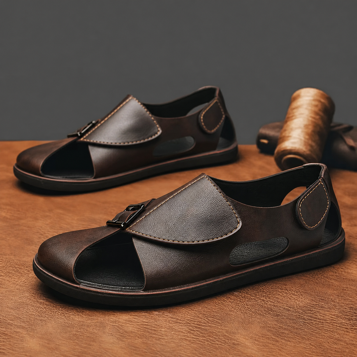 Victor Leather Sandals